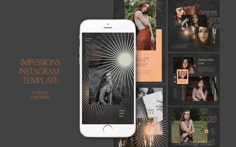 Download Шаблон для соцсетей "Impessions Instagram Templates for Social Media" / Impessions Instagram Templates for Social Media - Шаблон для соцсетей на тему графика ad,azruca,banner,business,clean,creative,deal,discount,fashion,fashion sale,games,gym,insta,instagram,instagram pack,instagram post,instagram stories,marketing,modern,multipurpose