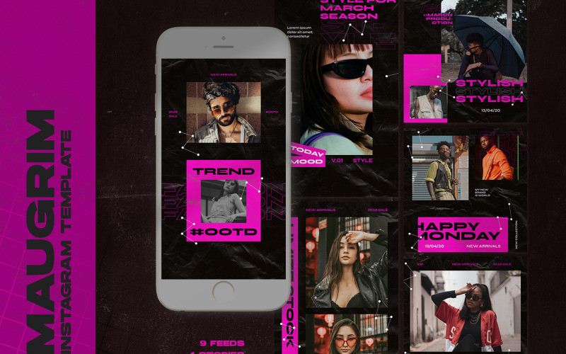 Download Шаблон для соцсетей "Maugrim Instagram Templates for Social Media" / Maugrim Instagram Templates for Social Media - Шаблон для соцсетей на тему графика ad,azruca,banner,business,clean,creative,deal,discount,fashion,fashion sale,games,gym,insta,instagram,instagram pack,instagram post,instagram stories,marketing,modern,multipurpose