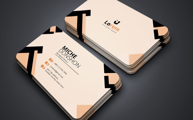 Download Фирменный стиль "Miche Donshon Multi Colours Business Card - Corporate Identity Template" / Miche Donshon Multi Colours Business Card - Corporate Identity Template - Фирменный стиль на тему графика best,bundle,business card,clean,corporate,creative,minimal,modern,pack,package,simple,visiting,psd