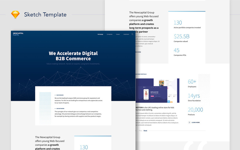 Download UI элементы "NewCapital - B2B Commerce Website Landing UI Elements" / NewCapital - B2B Commerce Website Landing UI Elements - UI элементы на тему графика b2b,business,retail,ecommerce,investor,investment,stratup,company,corporate,elegant,tech,group,portfolio,profile,clean,solution