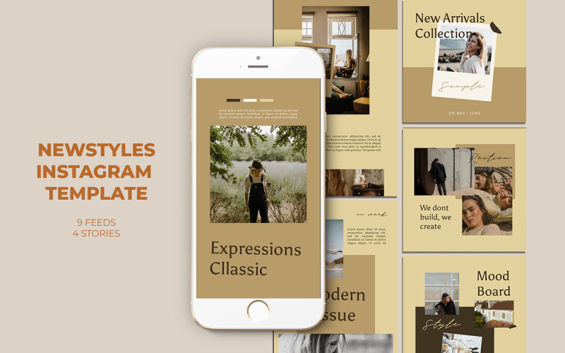 Download Шаблон для соцсетей "Newstyles Instagram Templates for Social Media" / Newstyles Instagram Templates for Social Media - Шаблон для соцсетей на тему графика ad,azruca,banner,business,clean,creative,deal,discount,fashion,fashion sale,games,gym,insta,instagram,instagram pack,instagram post,instagram stories,marketing,modern,multipurpose