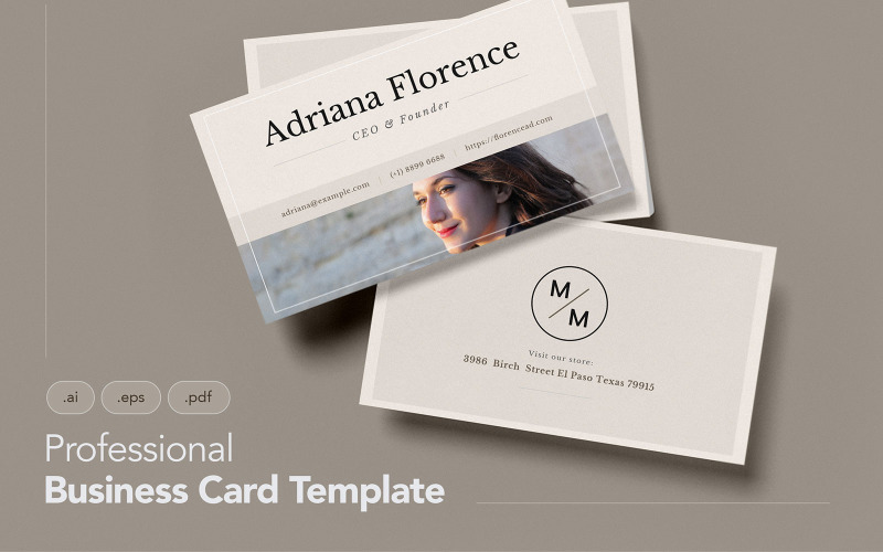 Professional and Beauty Business Card V.4 - Corporate Identity Template