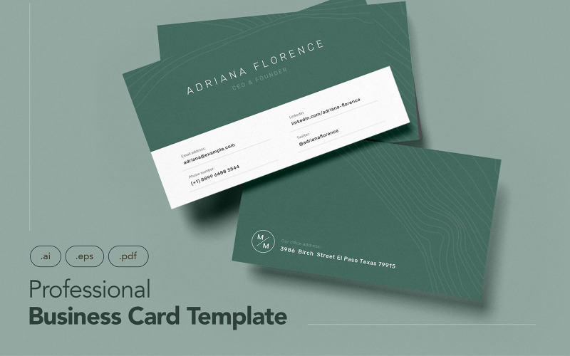 Professional and Beauty Business Card V.8 - Corporate Identity Template