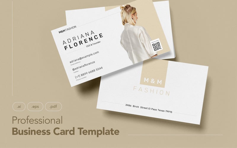 Professional and Beauty Business Card V.9 - Corporate Identity Template