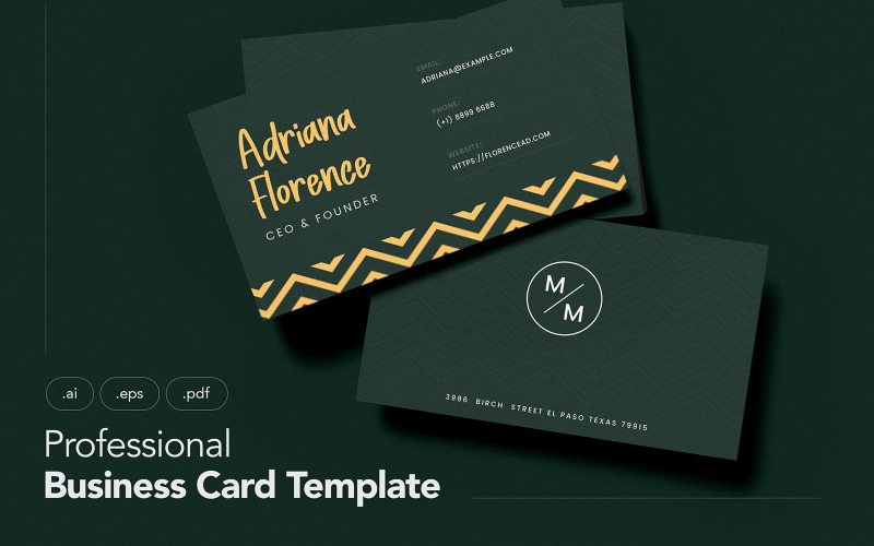 Download Фирменный стиль "Professional and Clean Business Card V.3 - Corporate Identity Template" / Professional and Clean Business Card V.3 - Corporate Identity Template - Фирменный стиль на тему графика professional,business,card,minimalist,modern,personal,corporate,company,profile,print,template,identity,clean,beauty