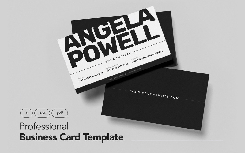 Download Фирменный стиль "Professional and Minimalist Business Card V.14 - Corporate Identity Template" / Professional and Minimalist Business Card V.14 - Corporate Identity Template - Фирменный стиль на тему графика professional,business,card,minimalist,modern,personal,corporate,company,profile,print,template,identity,clean,beauty