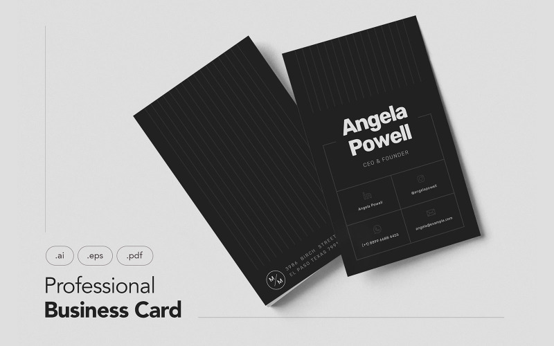 Download Фирменный стиль "Professional and Minimalist Business Cards V.21 - Corporate Identity Template" / Professional and Minimalist Business Cards V.21 - Corporate Identity Template - Фирменный стиль на тему графика professional,business,card,minimalist,modern,personal,corporate,company,profile,print,template,identity,clean,beauty