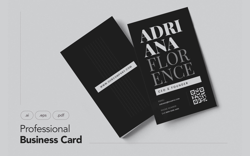 Professional and Modern Business Card V.11 Corporate Identity Template