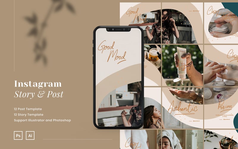 Puzzle Instagram Story and Post Template for Social Media