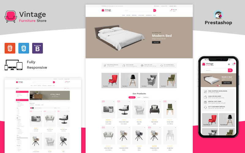Vintage - Bútor PrestaShop téma