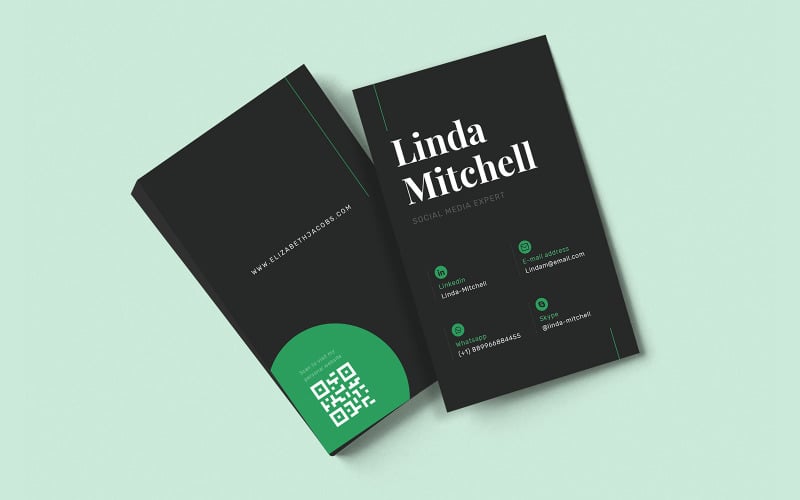 Download Фирменный стиль "Business Card v34 - Corporate Identity Template" / Business Card v34 - Corporate Identity Template - Фирменный стиль на тему графика professional,business,card,minimalist,modern,personal,corporate,company,profile,print,template,identity,clean,beauty