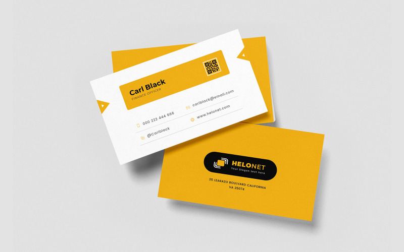 Carte de visite professionnelle v49 - Modèle d'identité d'entreprise