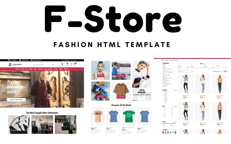 F-Store - Mall för e-handelswebbplats för mode
