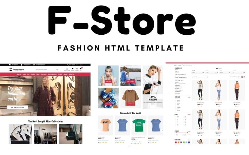 F-Store - Modelo de site de comércio eletrônico de moda
