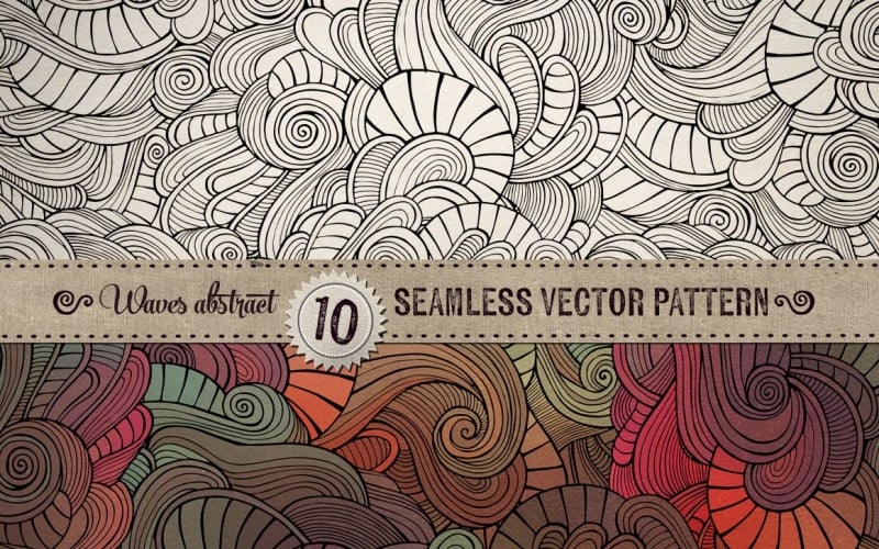 10 волн бесшовный фон