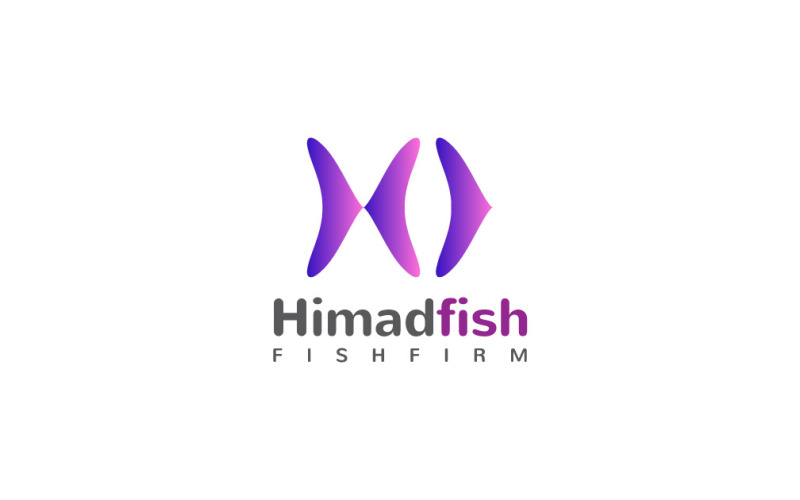 Letter H fishing Logo Template