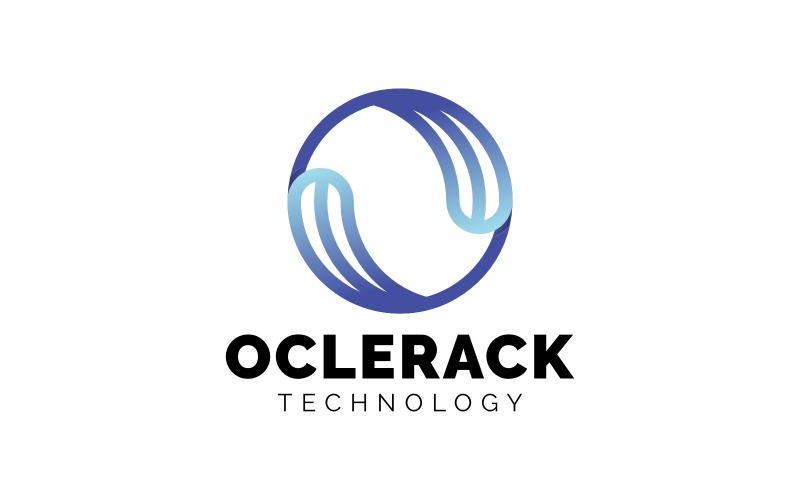 Oclerack - Modelo de logotipo da Letter O Tech