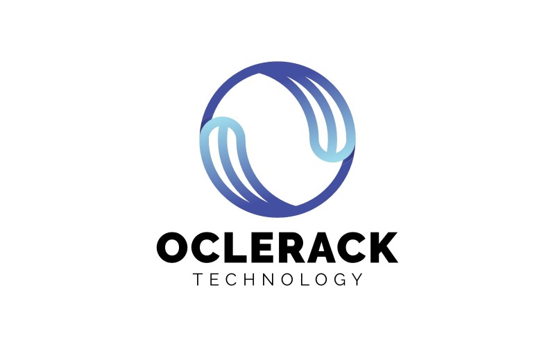 Download Шаблон логотипа "Oclerack - Letter O Tech Logo Template" / Oclerack - Letter O Tech Logo Template - Шаблон логотипа на тему графика data,visual,line,blue,abstract,tech,company,business,brand,futuristic,letter,technology,digital,modern,studio,logo,wave,gradient,alphabet,software