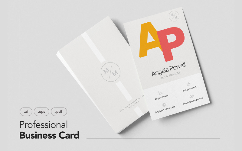 Download Фирменный стиль "Professional and Minimalist Business Card V.27 - Corporate Identity Template" / Professional and Minimalist Business Card V.27 - Corporate Identity Template - Фирменный стиль на тему графика professional,business,card,minimalist,modern,personal,corporate,company,profile,print,template,identity,clean,beauty