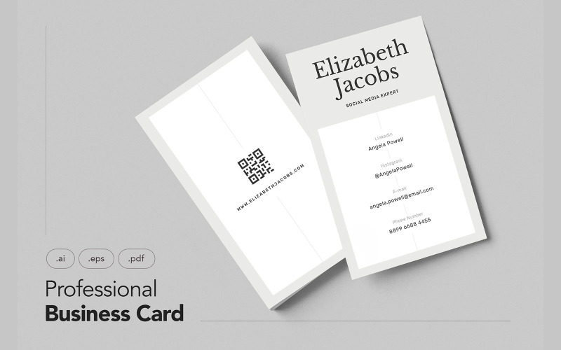 Download Фирменный стиль "Professional and Minimalist Business Card V.30 - Corporate Identity Template" / Professional and Minimalist Business Card V.30 - Corporate Identity Template - Фирменный стиль на тему графика professional,business,card,minimalist,modern,personal,corporate,company,profile,print,template,identity,clean,beauty