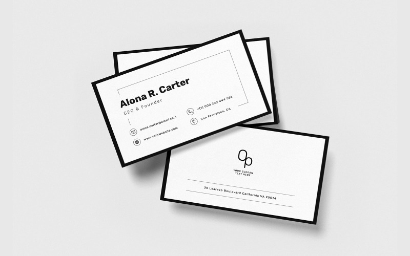 Professional business card v59 - Corporate Identity Template