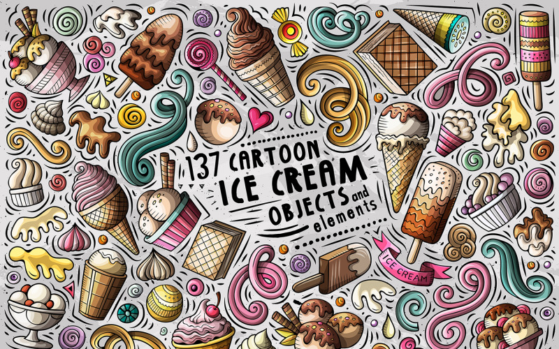 Download Vector "Ice Cream Cartoon Doodle Objects Set - Vector Image" / Ice Cream Cartoon Doodle Objects Set - Vector Image - Vector на тему графика fun,illustration,sweet,food,kids,doodles,decorative,summer,vector,clipart,pack,3d,clip art,png,psd,cake,cartoon,funny,set,swirl,cold,dessert,delicious,chocolate,tasty,yummy,icon set,ice cream