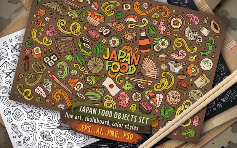 Download Vector "Japan Food Objects & Symbols Set - Vector Image" / Japan Food Objects & Symbols Set - Vector Image - Vector на тему графика fun,vintage,hand-drawn,sign,food,cooking,doodles,decorative,vector,collection,clipart,abstract,style,clip art,restaurant,png,psd,bar,menu,product,cuisine,kitchen,sketch,cartoon,funny,asia,set