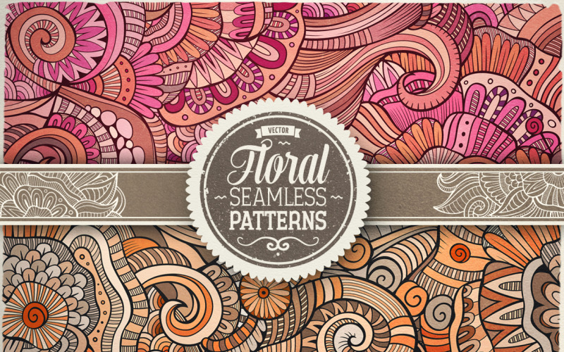 Modello senza cuciture etnico floreale