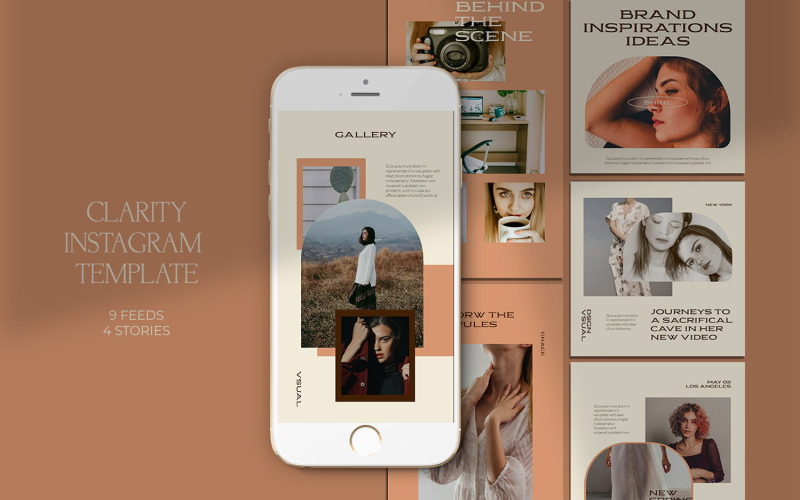 Download Шаблон для соцсетей "Clarity Instagram Templates for Social Media" / Clarity Instagram Templates for Social Media - Шаблон для соцсетей на тему графика azruca,blog,blogger,card,fashion banner,fashion flyer,fashion post,fashion sale,flyer,greeting,insta,insta design,insta post,instagram,instagram design,instagram page,instagram post,instagram