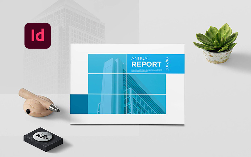 Folleto del informe anual A5 - Plantilla de identidad corporativa