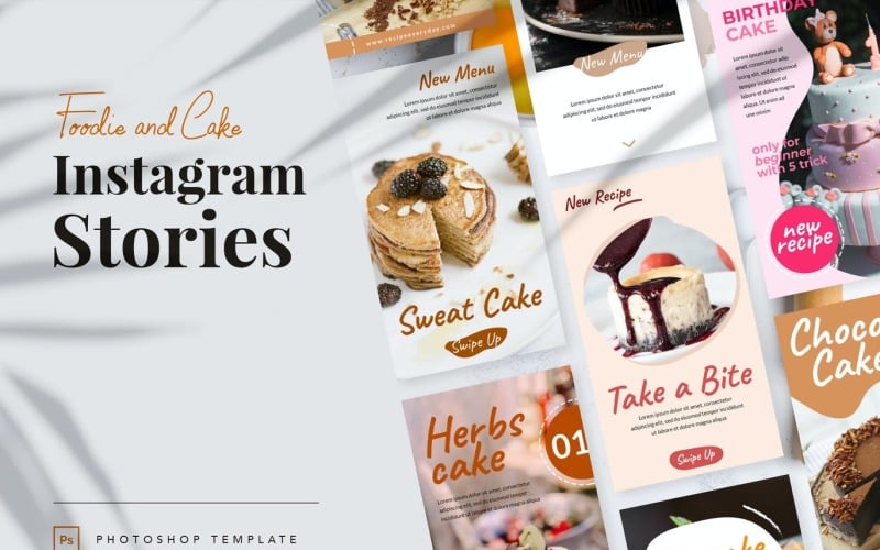 Foodie and Cake Instagram Stories Template for Social Media