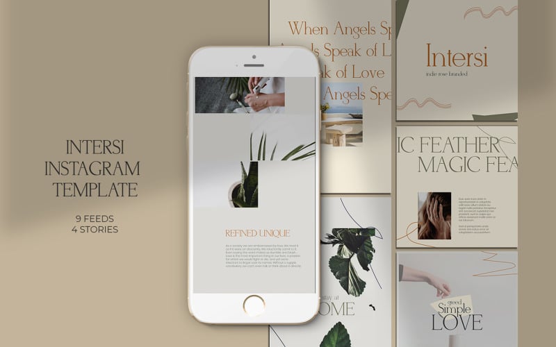 Modèles Intersi Instagram pour les médias sociaux