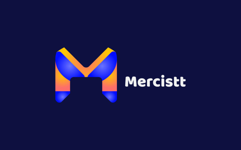 Літера M шаблон логотипу