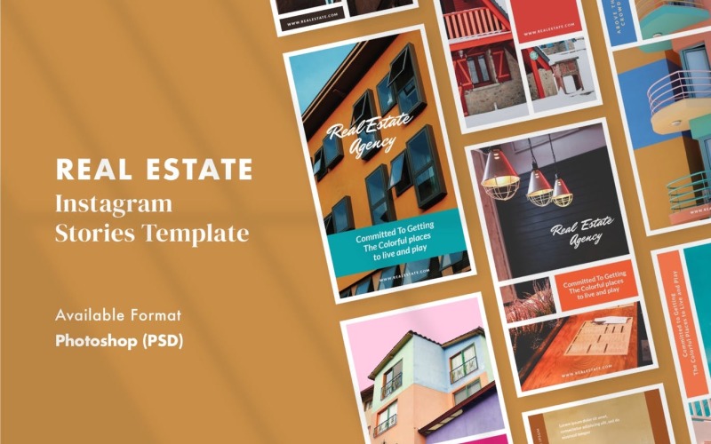 Download Шаблон для соцсетей "Real Estate Instagram Stories Template for Social Media" / Real Estate Instagram Stories Template for Social Media - Шаблон для соцсетей на тему графика instagram,story,stories,fashion,promotion,elegant,beauty,modern,psd,shop,company,corporate,photoshop