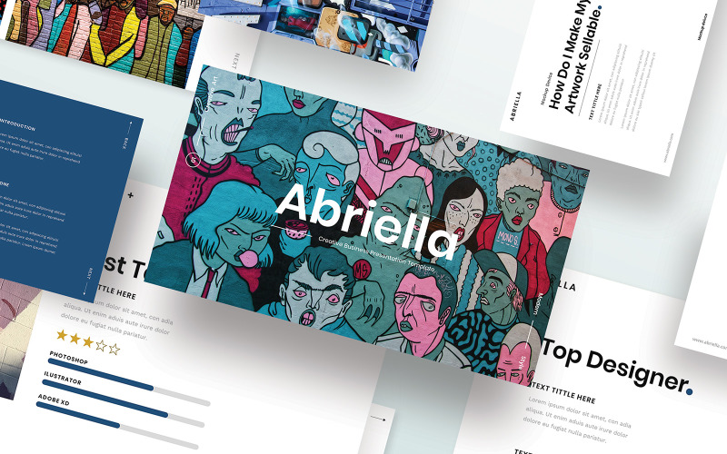 Abriella – Kreatív üzleti PowerPoint sablon