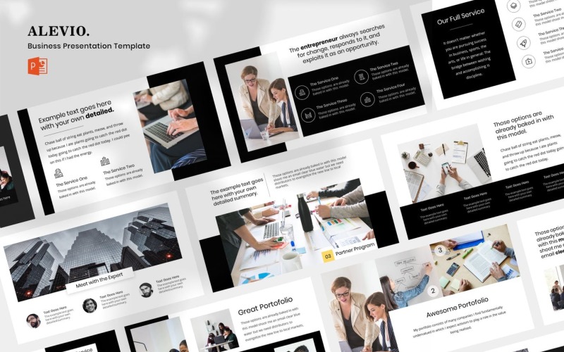 Alevio - Business Presentation PowerPoint template