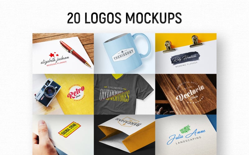 20 Logo's product mockup