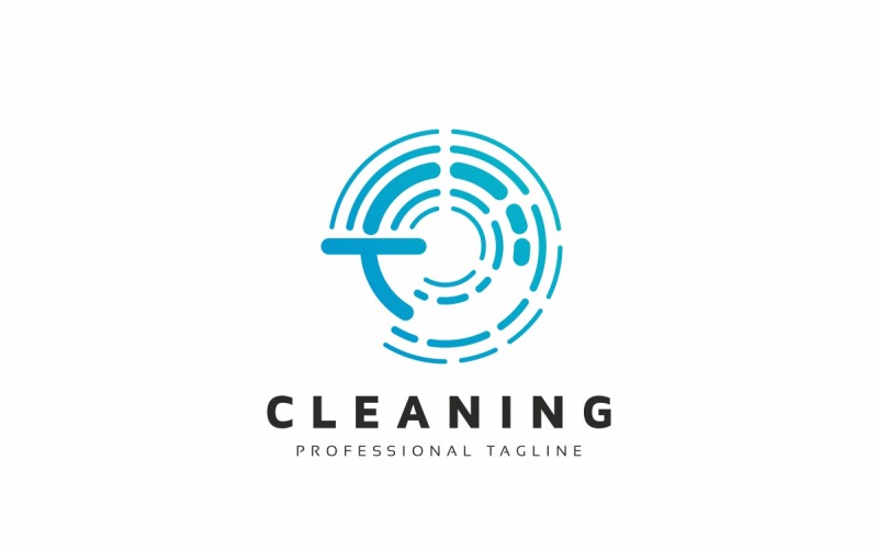 Modello di logo di pulizia