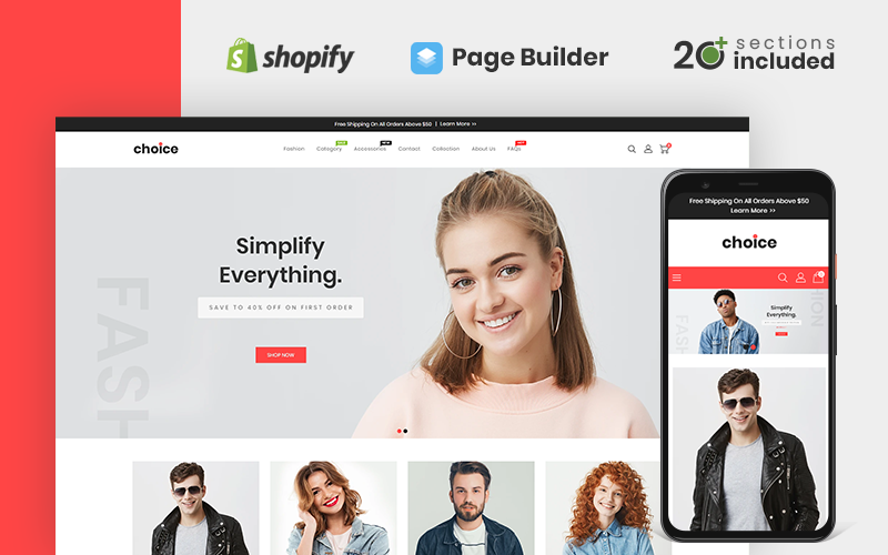 выбор модного магазина shopify тема