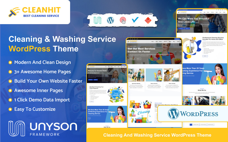 Cleanhit - Tema de WordPress para servicio de tintorería y lavandería