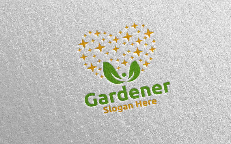 Modelo de logotipo do Love Botanical Gardener 24