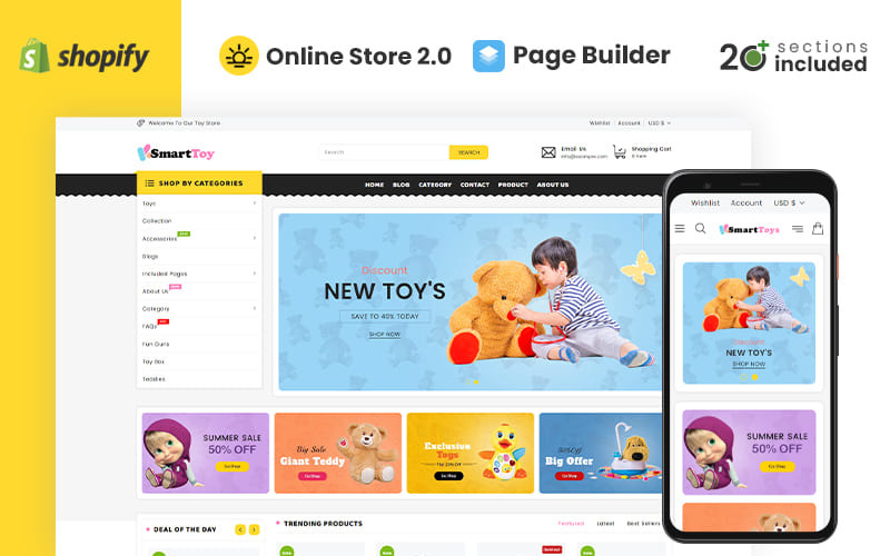 Motyw Shopify Smart Toys Store