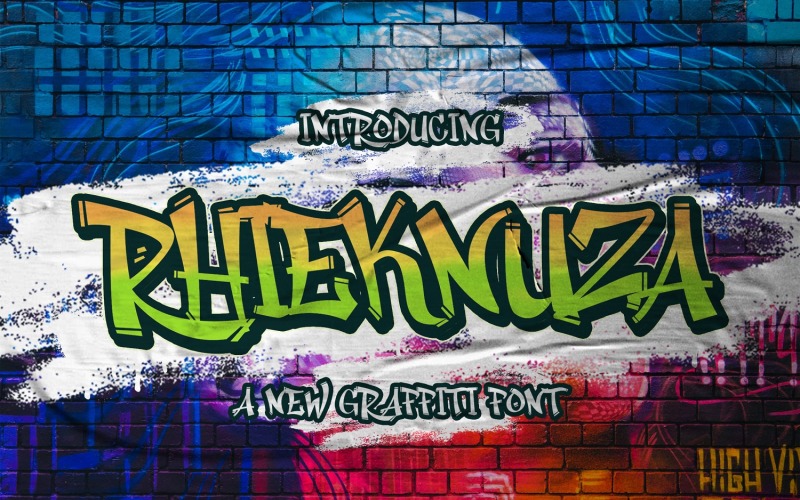 Rhieknuza - czcionka graffiti