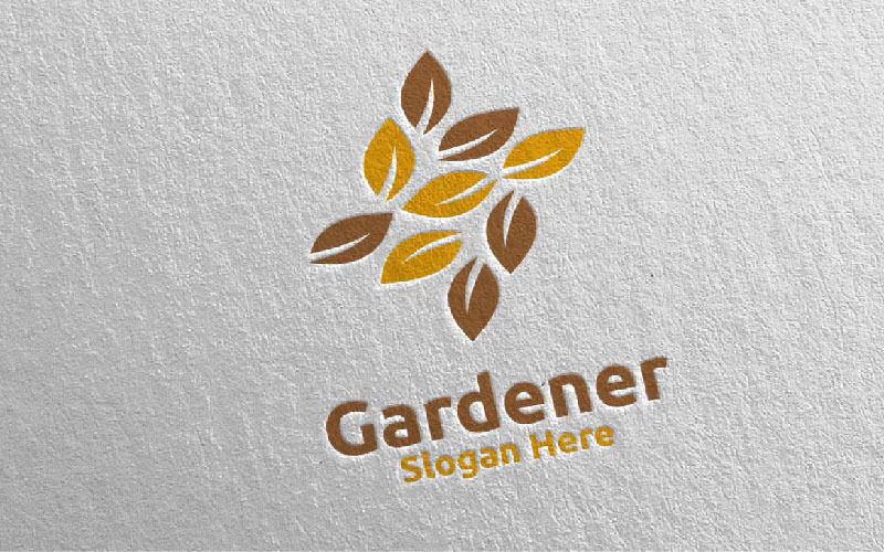 Шаблон логотипа Botanical Gardener Care 37
