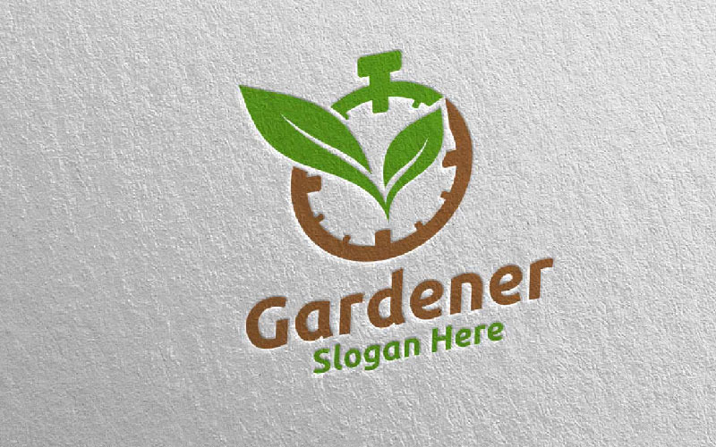 Шаблон логотипа Speed Botanical Gardener 26