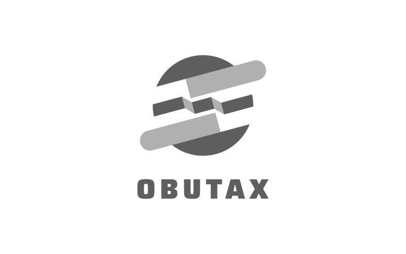 Download Шаблон логотипа "Abstract Round - OBUTAX Logo Template" / Abstract Round - OBUTAX Logo Template - Шаблон логотипа на тему графика logo,design,graphic,round,brand,identity,abstract,style,modern,grey,branding,circle,studio,template,company,agency,communication,monochrome,tech,technology