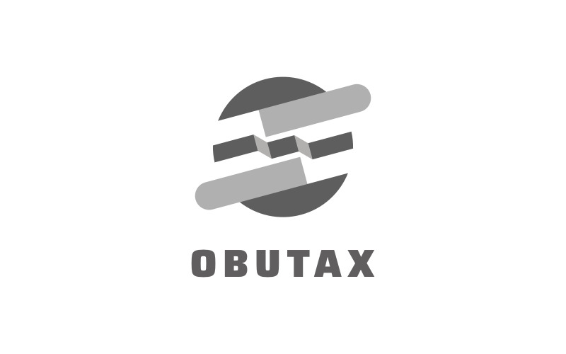 Абстрактный раунд - шаблон логотипа OBUTAX