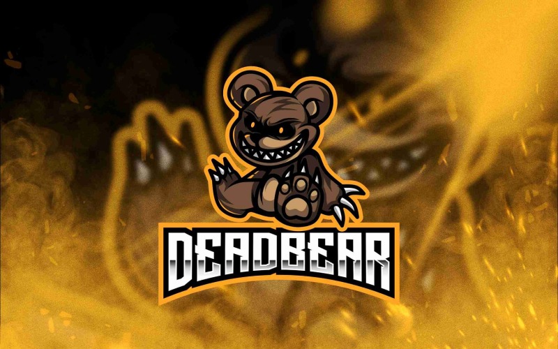 Modelo de logotipo do Dead Bear Esport