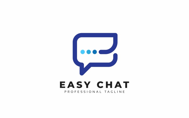 Easy Chat E Letter Logo Template