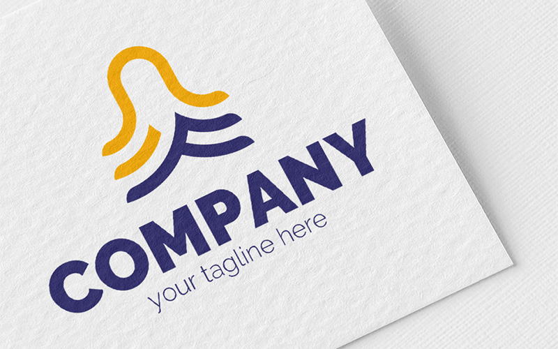 Download Шаблон логотипа "F + octopus Logo Template" / F + octopus Logo Template - Шаблон логотипа на тему графика letter f,octopus,tentacles,smoothness,positive,dynamics,sea,fish,logo,sign,minimalism,one color,two colors,emblem